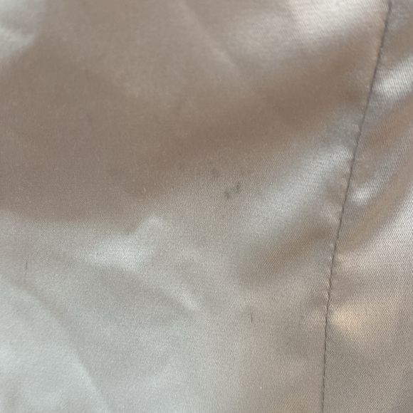 NWT Oh Polly Cut ‘Em Off Satin Bodycon Midi Dress in Beige, Size 0 - Picture 16 of 17